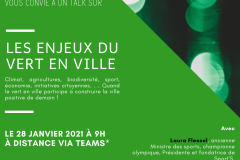 Janvier - Webinaire - Laurent Mogno anime un talk sur les "enjeux du vert en ville" Janvier - Webinaire - Laurent Mogno anime un talk sur les "enjeux du vert en ville"