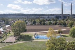 Durant deux mois, les terres ont permis de modeler le futur parc Durant deux mois, les terres ont permis de modeler le futur parc